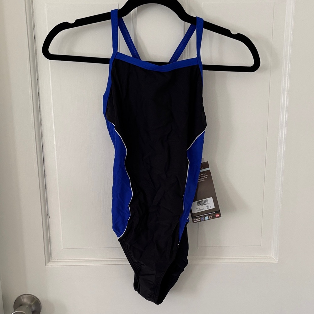 NWT Blue and Black Dolfin Swimsuit. Size 32